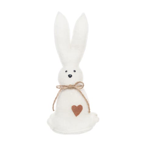 Standing Fluffy Bunny Figurine