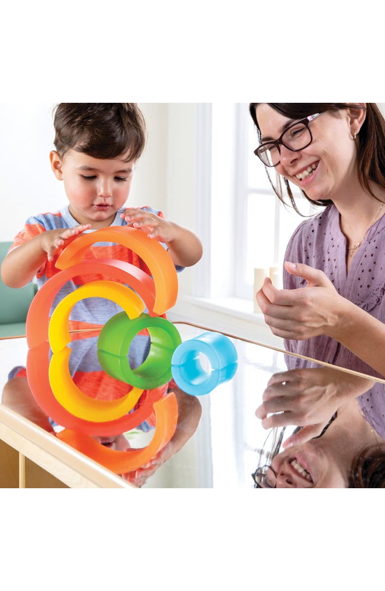 Kaplan Early Learning Company Discovery Stackers - Rainbow Arch - 5 Pieces, Alternate, color, Rainbow