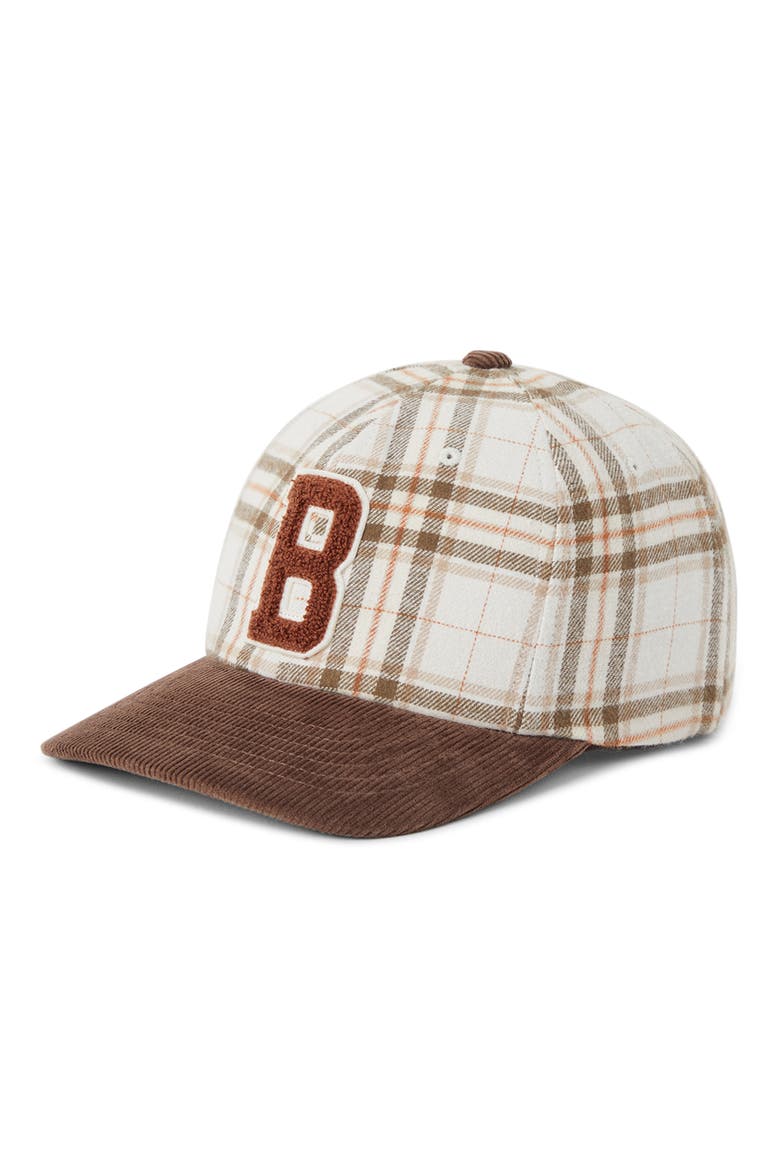 Big B Plaid Baseball Cap, Main, color, WHITECAP PLAID BROWN CORDUROY