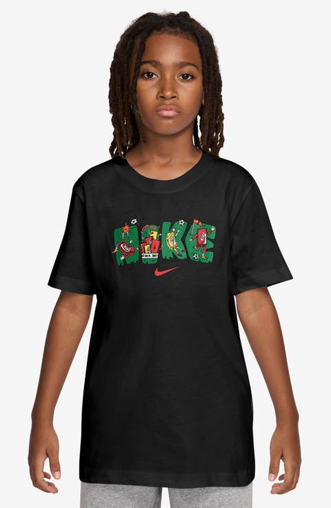 Kids' Sportswear Soccer Boxy Cotton Graphic T-Shirt (Little Kid & Big Kid)