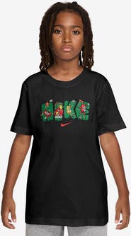 Nike Kids' Sportswear Soccer Boxy Cotton Graphic T-Shirt