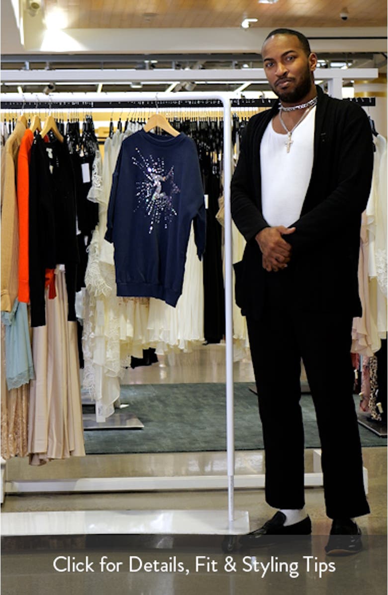 Kids' Sequin Star Sweatshirt Dress, sales video thumbnail