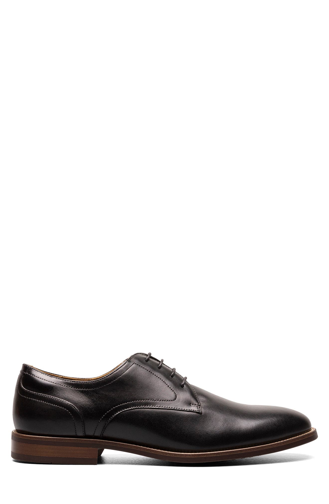 Florsheim Ruvo Plain Toe Leather Derby, Alternate, color, Black