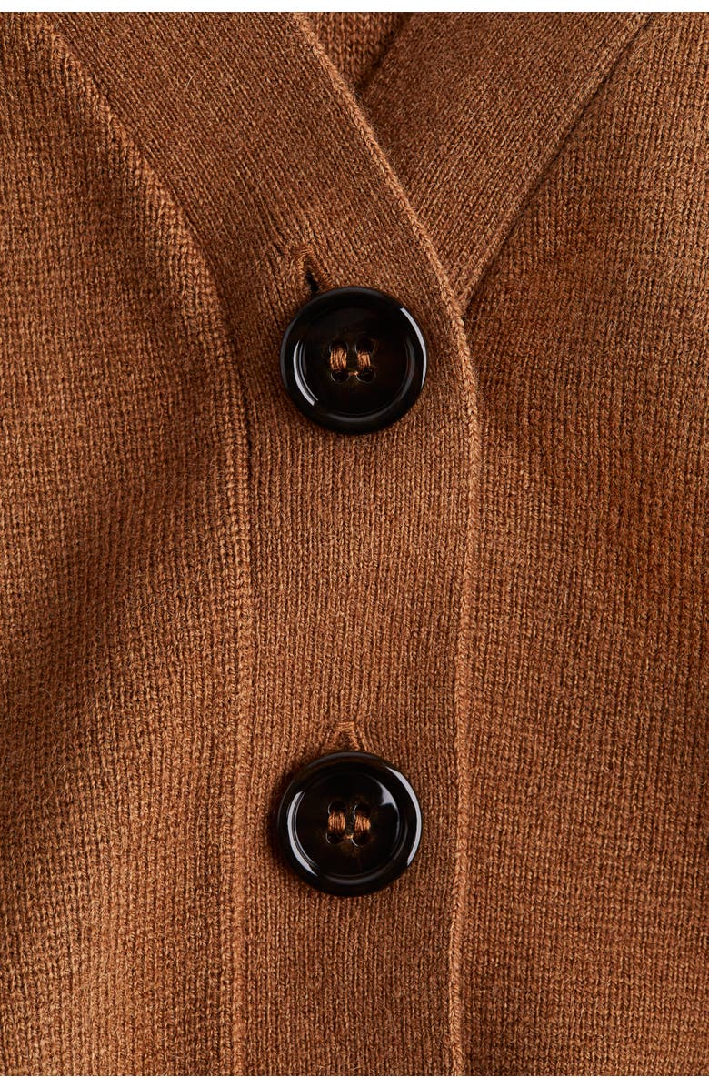 H&M Knitted Cardigan, Alternate, color, Brown