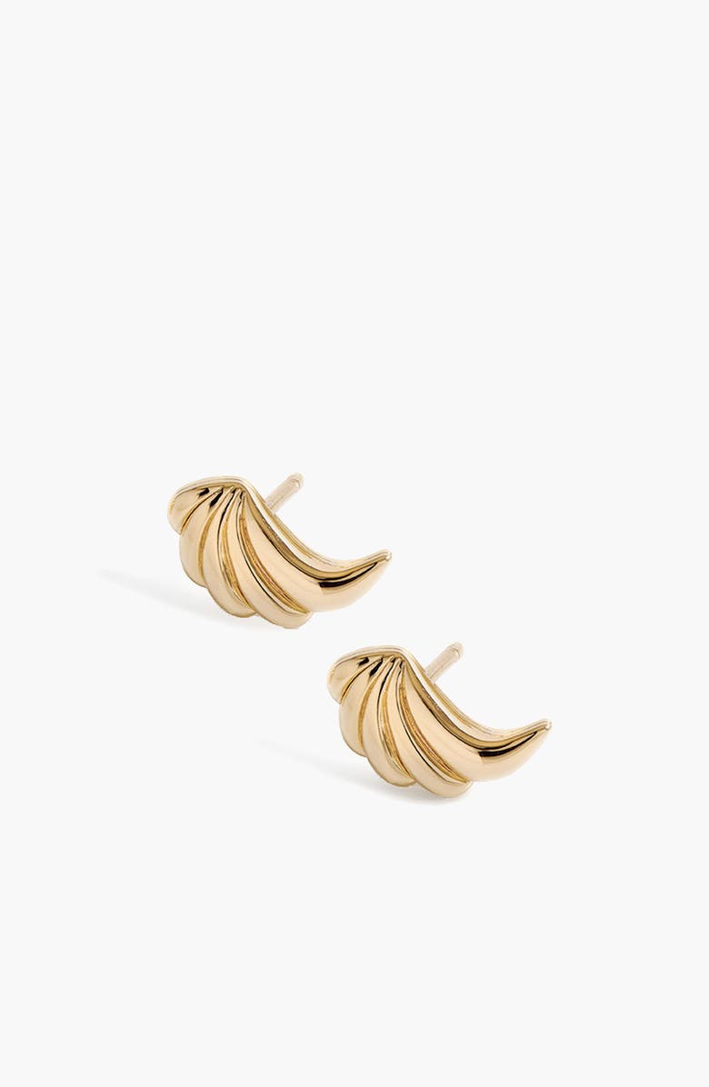 YOJ Wing Stud Earrings in Gold, Alternate, color, Gold