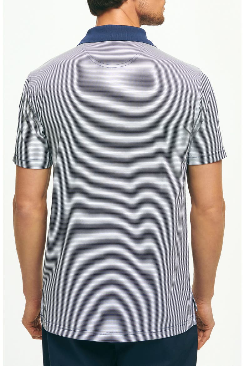 Microstripe Performance Golf Polo, Alternate, color, NAVY