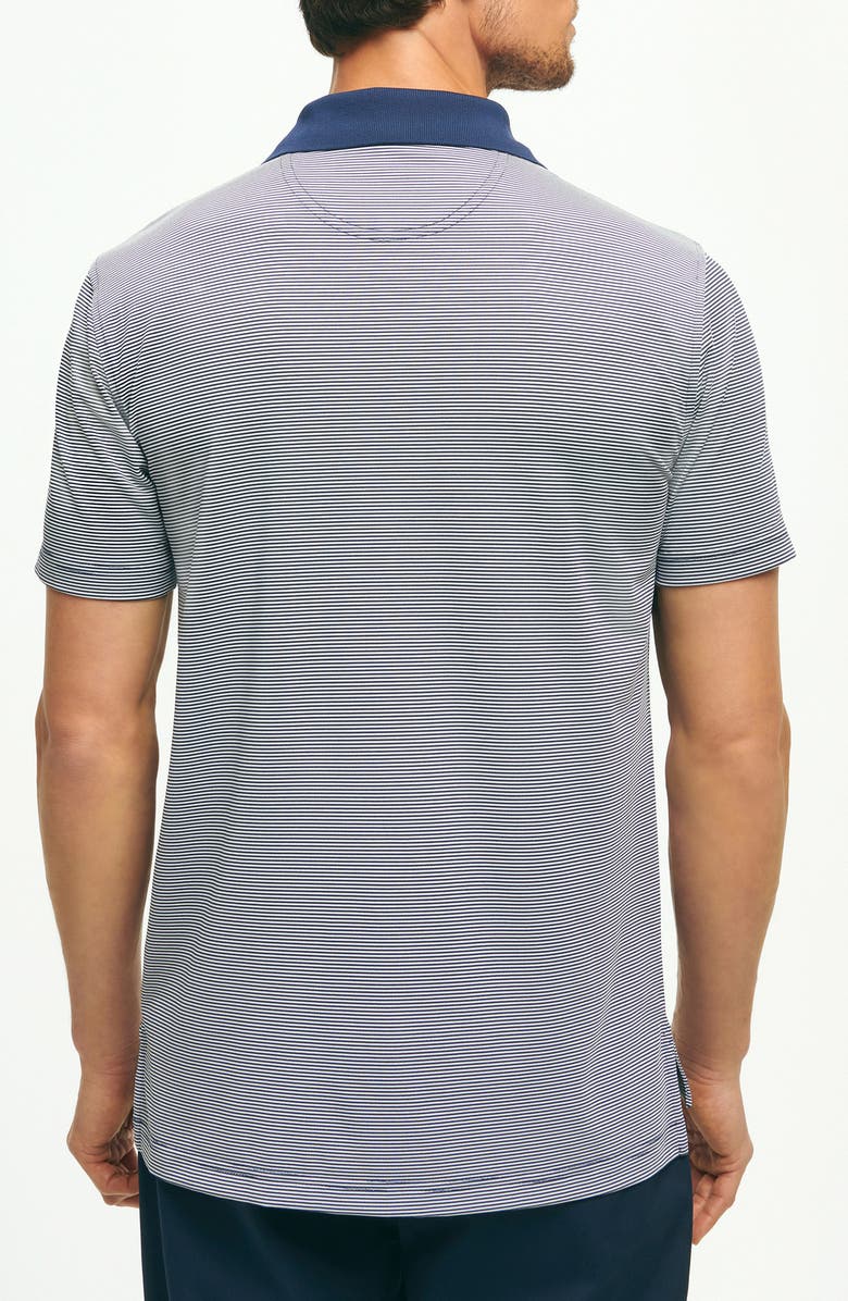 Brooks Brothers Microstripe Performance Golf Polo, Alternate, color, Navy