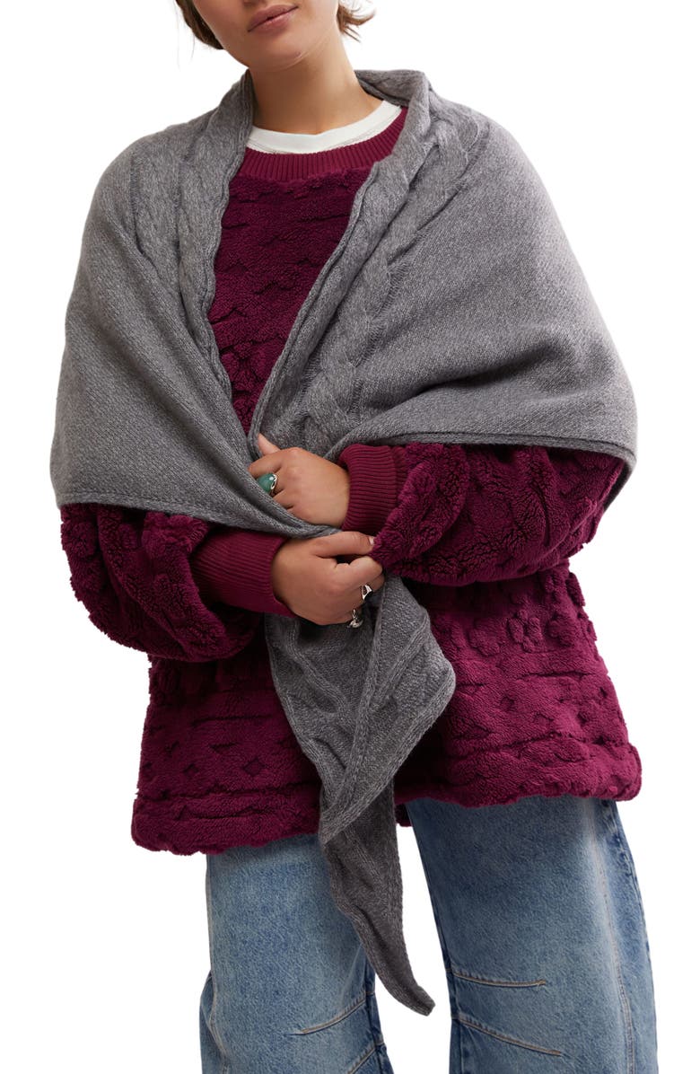 Free People Coastline Cable Trim Scarf, Main, color, 