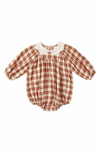 Heidi Plaid Linen Blend Bubble Romper