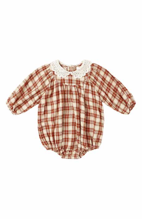 Heidi Plaid Linen Blend Bubble Romper