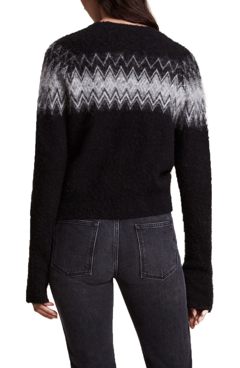 AllSaints Clyde Wool & Alpaca Sweater, Alternate, color, Black