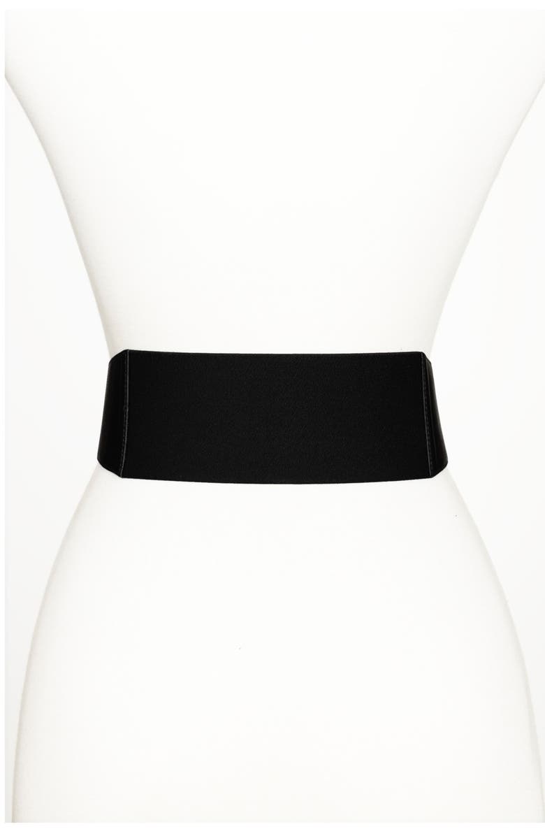 Raina Belts Christian Corset Leather Belt, Alternate, color, Black