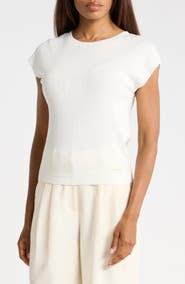 ELIE ELIE TAHARI Extended Sleeve Crewneck Sweater