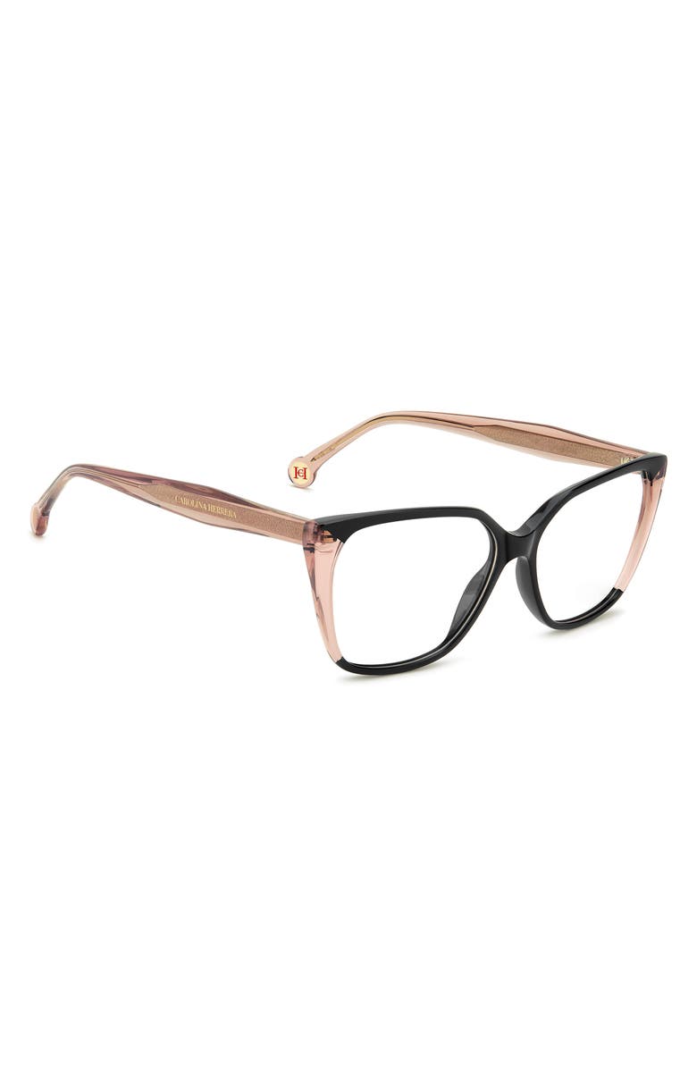 Carolina Herrera 55mm Cat Eye Optical Glasses, Alternate, color, 