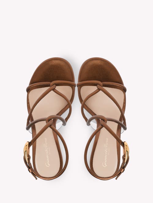 Gianvito Rossi Black Mamba 85 Sandals In Metallic Brown