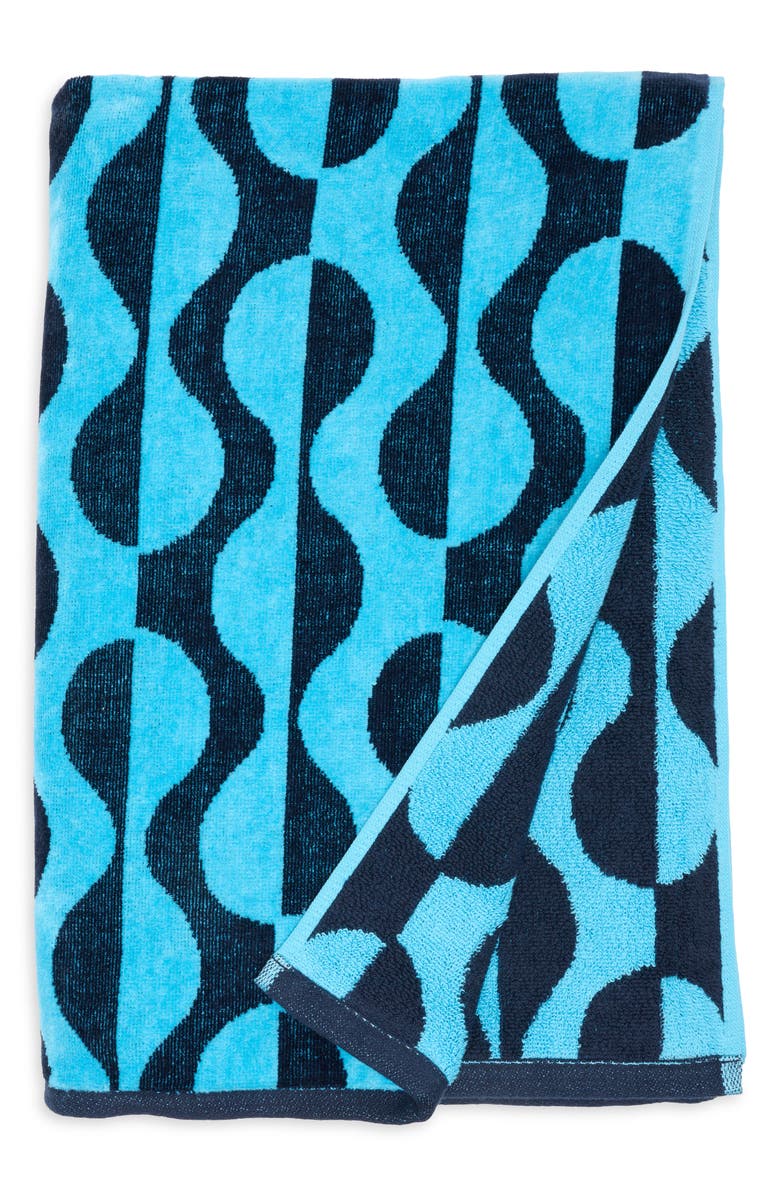 NORDSTROM RACK Wave Stripe Cotton Beach Towel, Main, color,