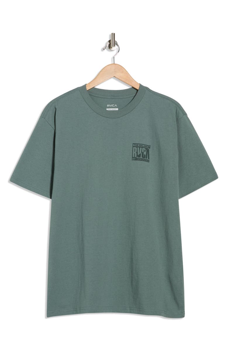RVCA Splitter Cotton Graphic T-Shirt, Main, color, Balsam Green
