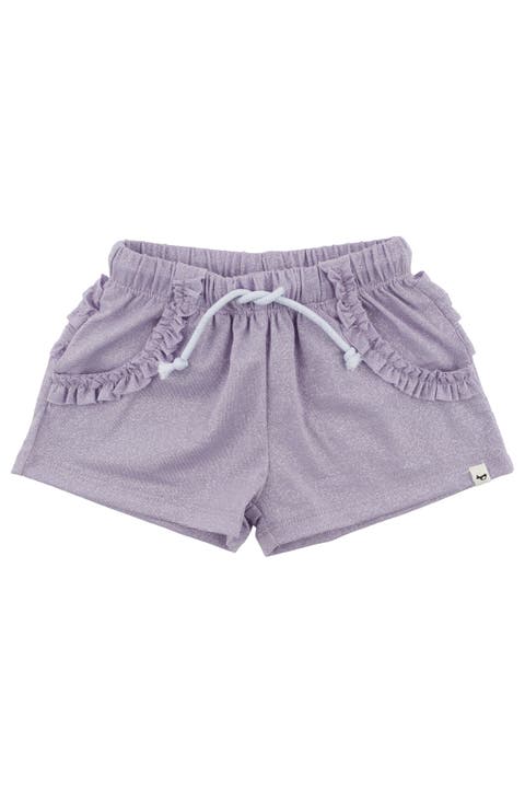 Lottie Sparkle Ruffle Pocket Ruffle-Back Shorts