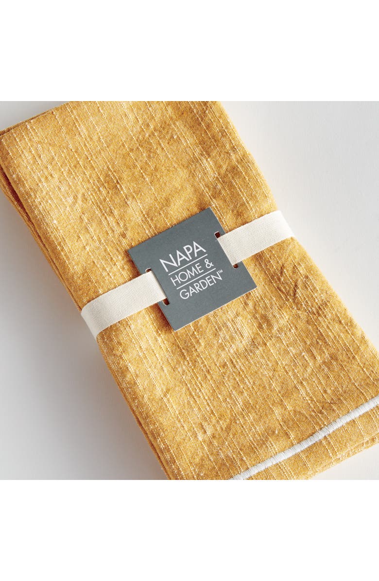 Napa Home & Garden Saffron Dinner Napkins Set of 4, Alternate, color, Yellow