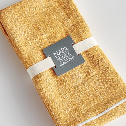 Napa Home & Garden Saffron Dinner Napkins Set Of 4 In Yellow
