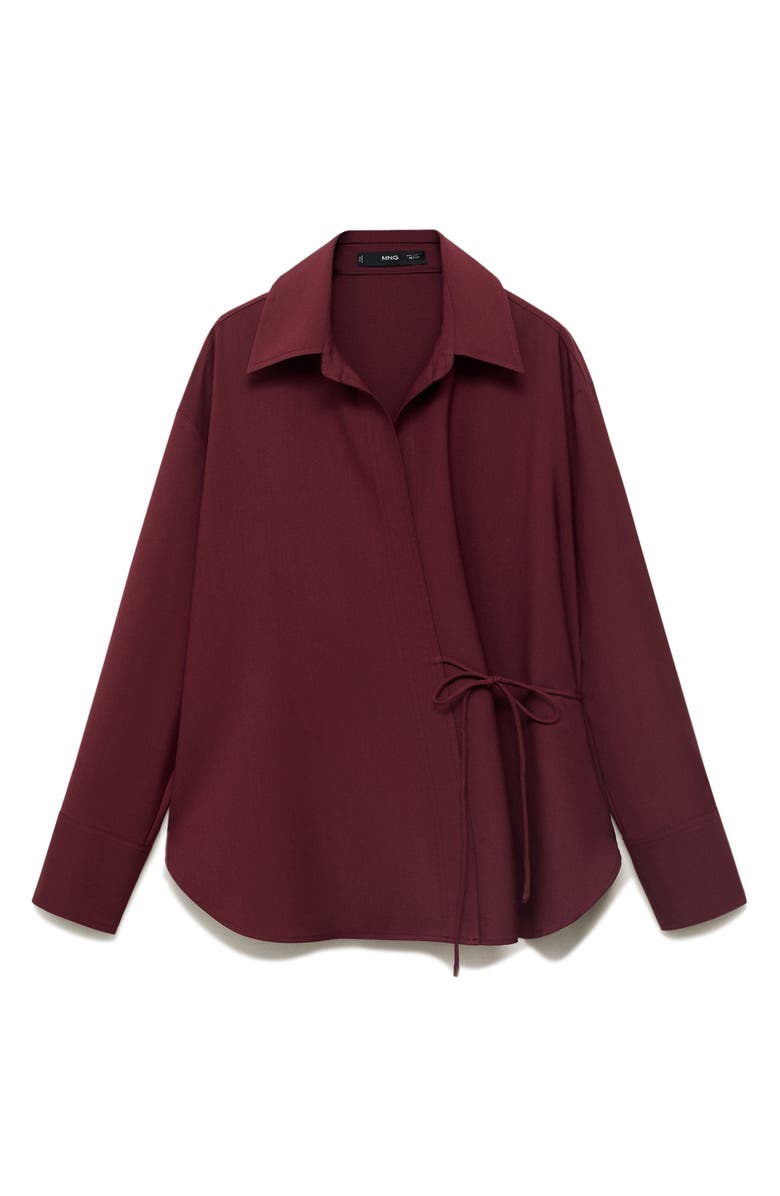 MANGO Long Sleeve Wrap Shirt, Alternate, color,