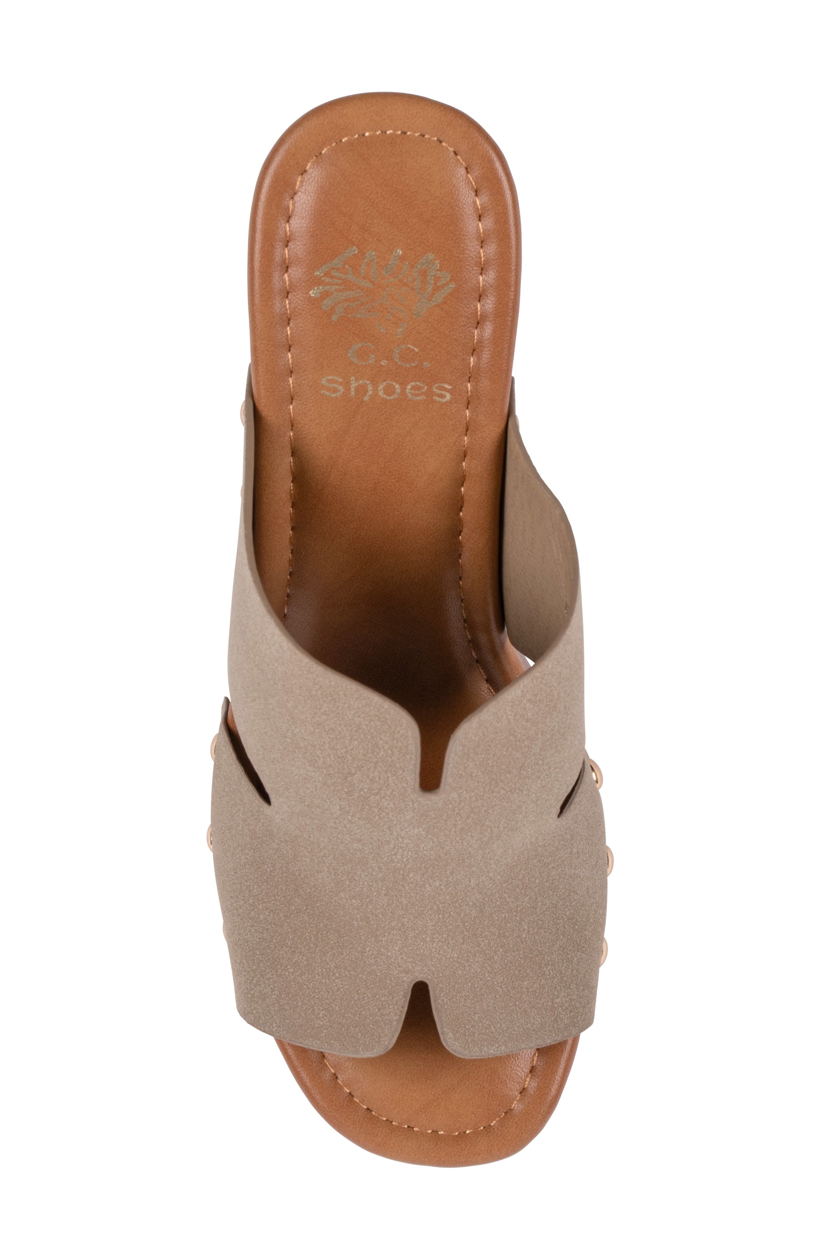 Cocktail Cutout Platform Mule, Alternate, color, KHAKI