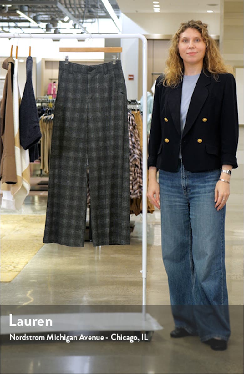 Whitney 'Ab'Solution Skyrise Plaid Wide Leg Trousers, sales video thumbnail
