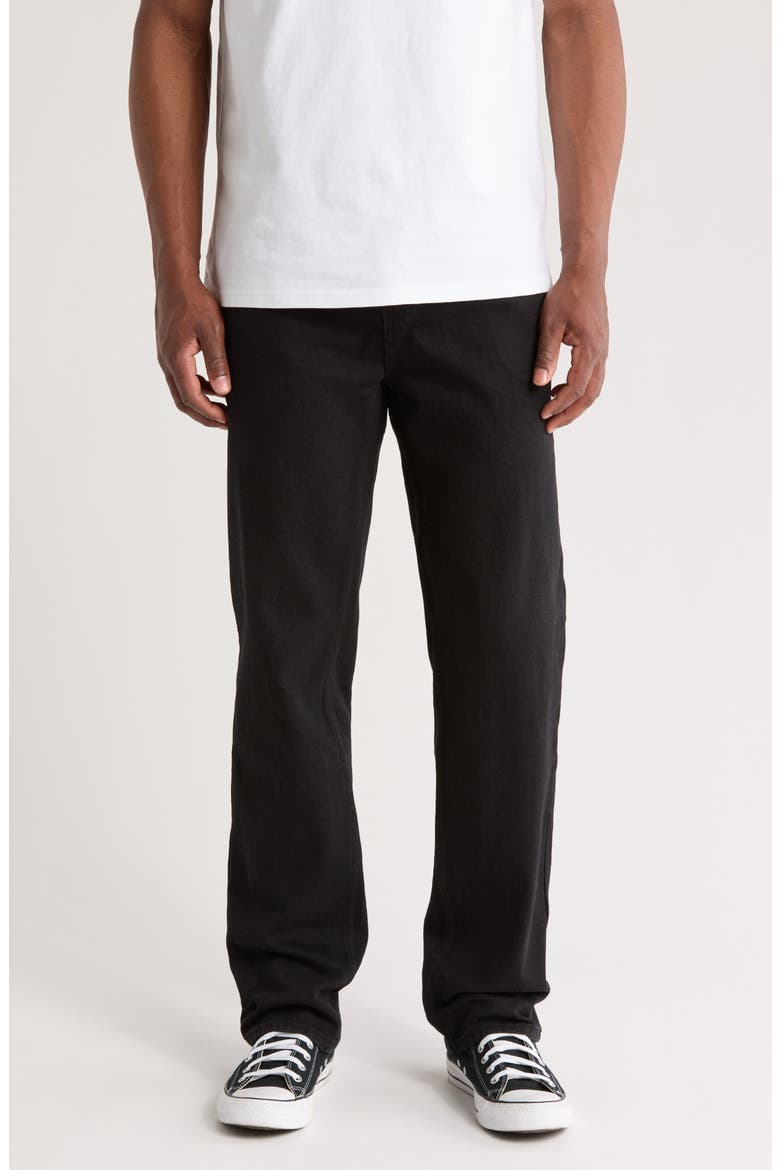 Roma Regular Straight Leg Jeans, Main, color, BLACK