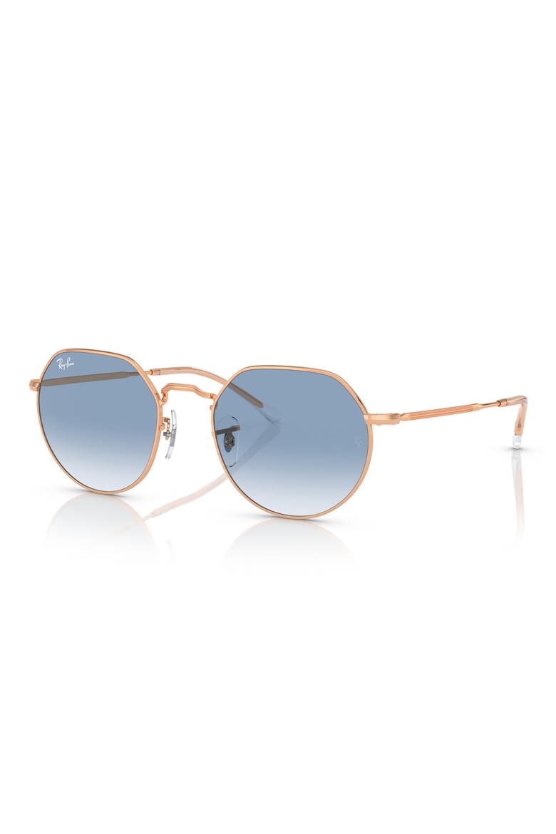 Jack 53mm Round Sunglasses, Alternate, color, ROSE GOLD