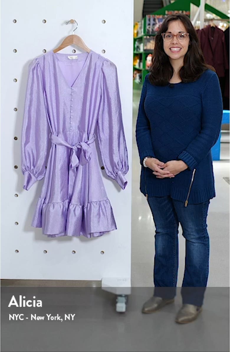 Farrow Long Sleeve Minidress, sales video thumbnail