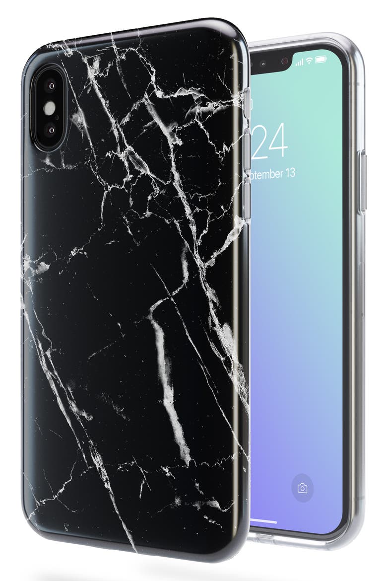 Marble iPhone X/Xs/Xs Max & XR Case, Alternate, color, BLACK MARBLE