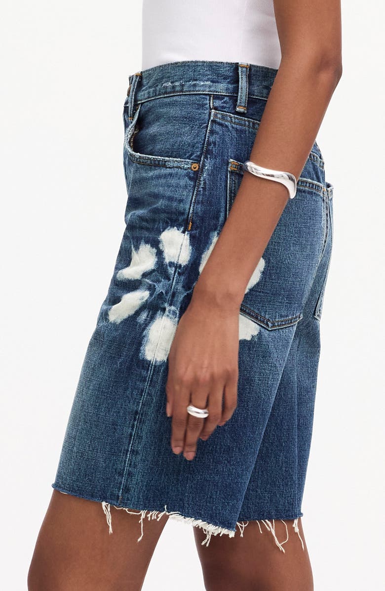Madewell Essex Long Baggy Shorts, Alternate, color, Shibori Wash