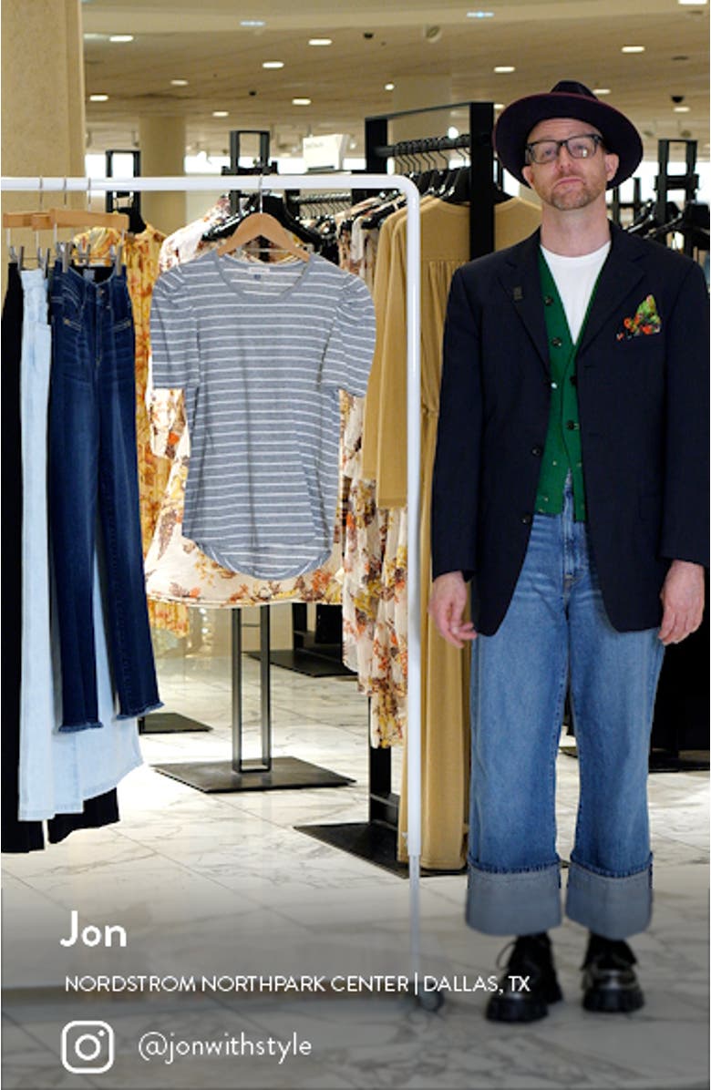 Stripe Puff Sleeve Tee, sales video thumbnail