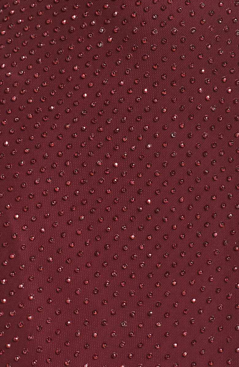 La Femme Long Sleeve Embellished Two-Piece Gown, Alternate, color, 