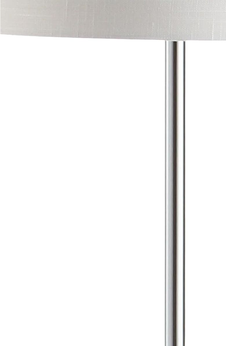 JONATHAN Y Lincoln 62.5" Marble/Metal LED Floor Lamp, White/Chrome, Alternate, color, Chrome