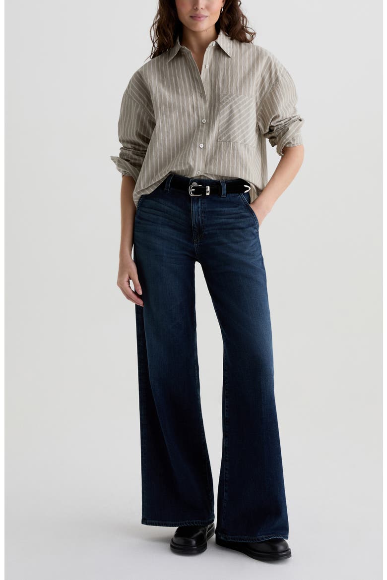 Stella Mid Rise Wide Leg Palazzo Jeans, Alternate, color, POISE