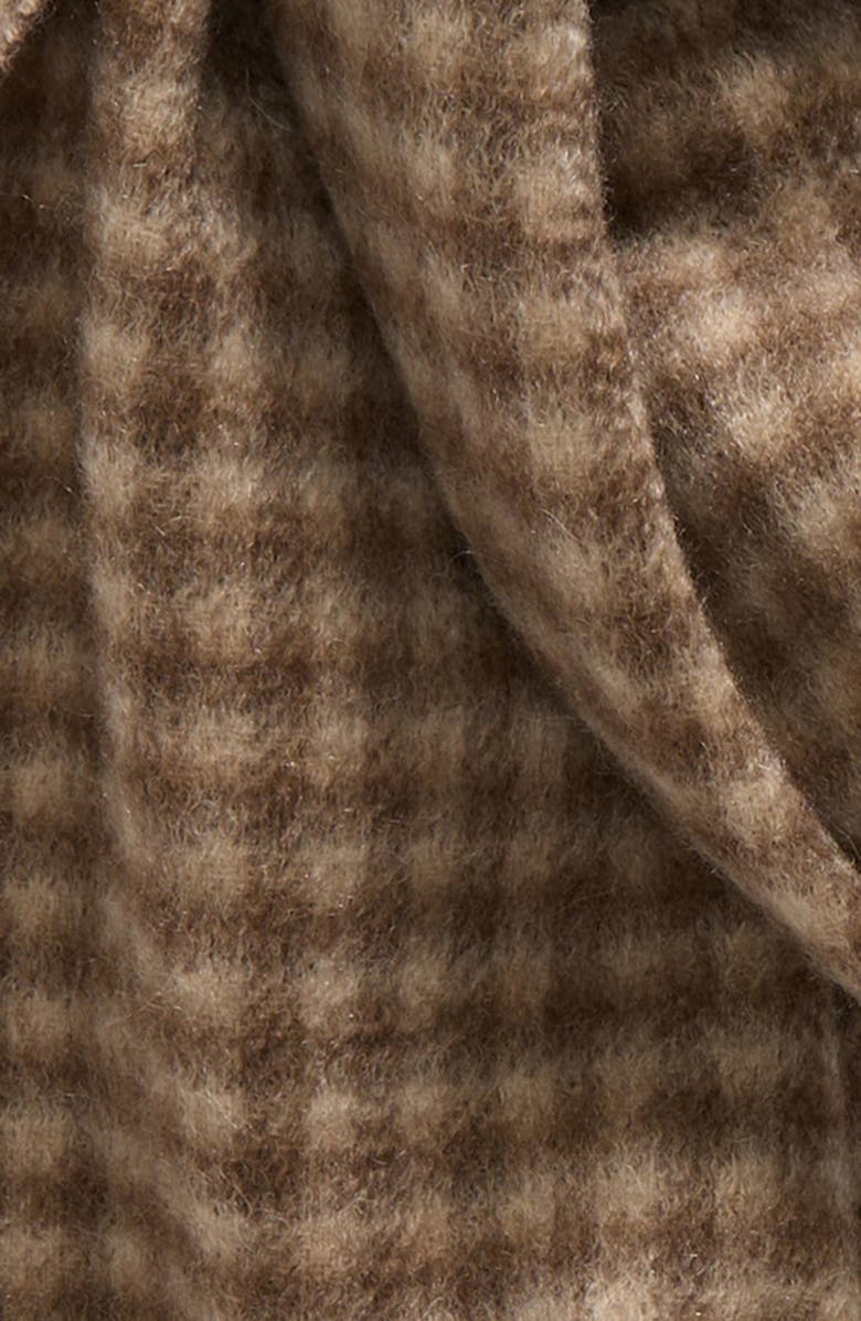 Andrew Stewart Gingham Plaid Cashmere Scarf, Alternate, color, Beige