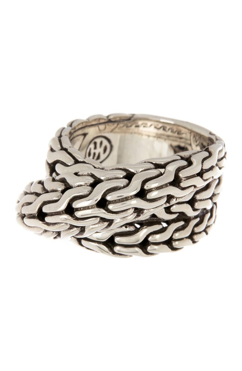 John Hardy 'Classic Chain' Overlap Ring, Main, color, 
