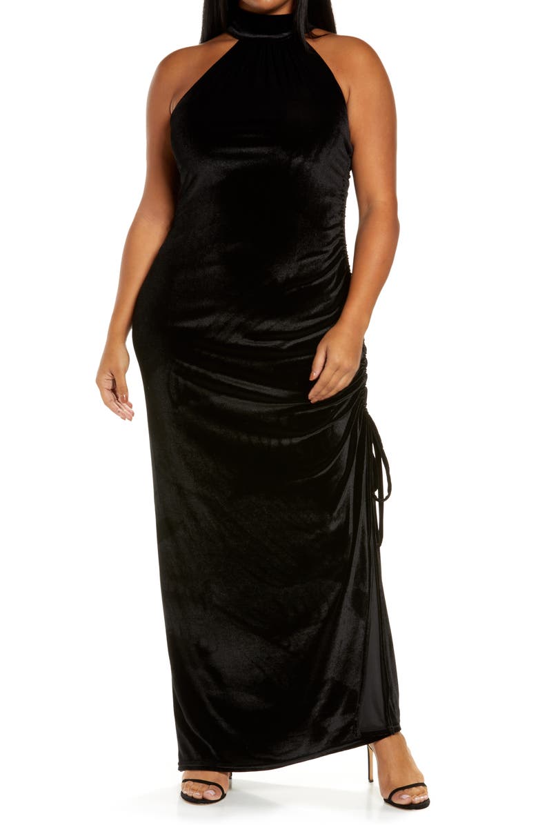 Zelie for She Disco Dreams Halter Dress, Main, color, 