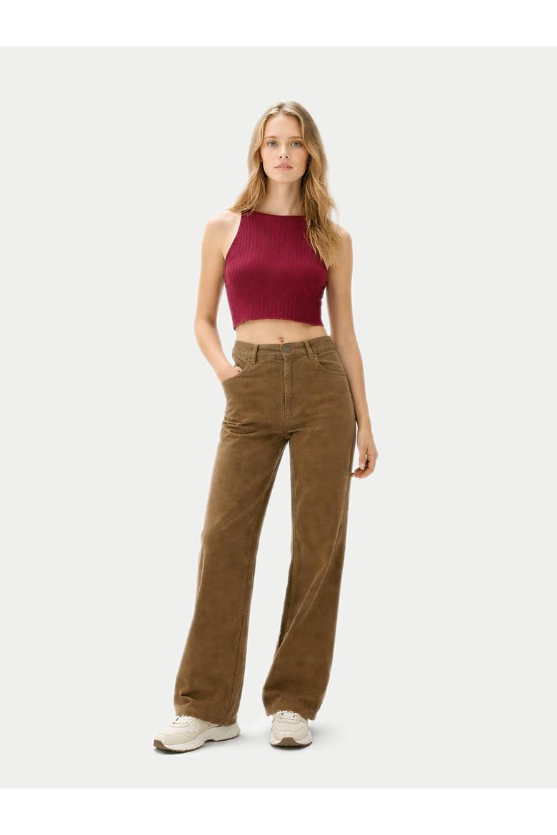 Cashmere Crop Top, Alternate, color, dry rose
