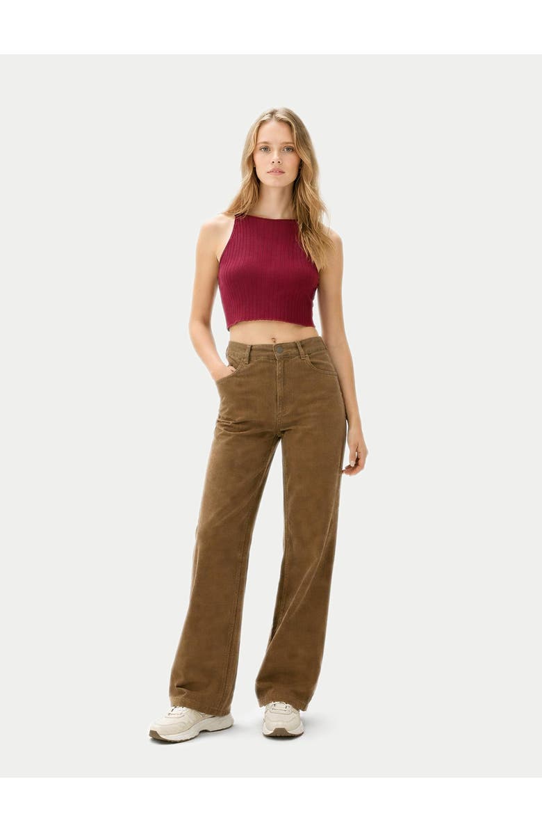 GOBI Mongolian Cashmere Cashmere Crop Top, Alternate, color, Dry Rose