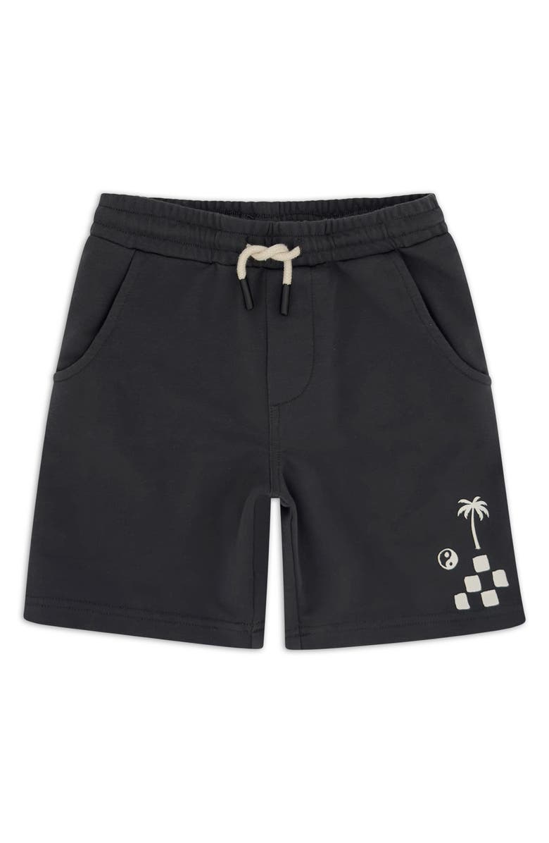 Feather 4 Arrow Kids' Lowtide Stretch French Terry Sweat Shorts, Main, color, Black Sand