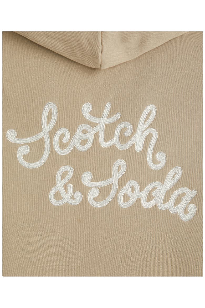 Relaxed Fit Embroidered Fleece Hoodie, Alternate, color, PLAZA TAUPE