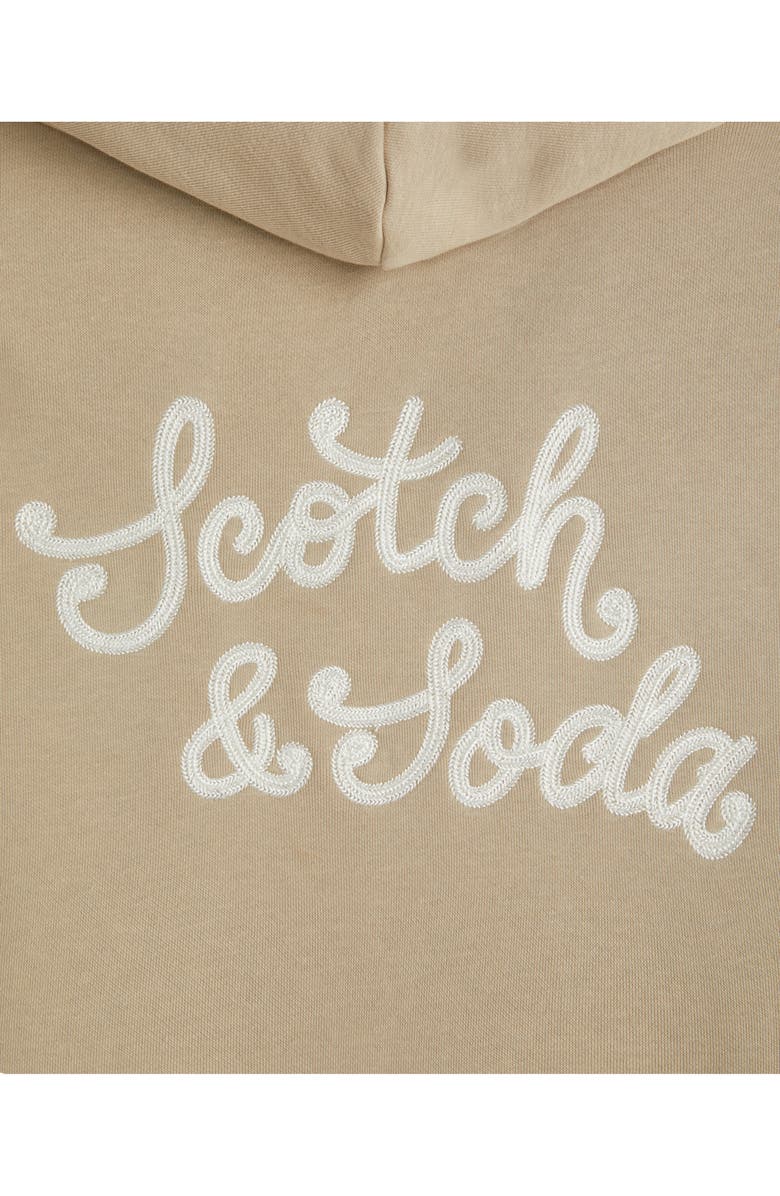 Scotch & Soda Relaxed Fit Embroidered Fleece Hoodie, Alternate, color, Plaza Taupe