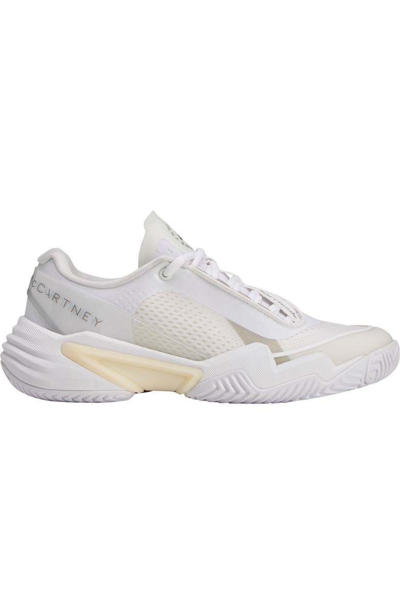 adidas by Stella McCartney Barricade Tennis Sneaker, Alternate, color, White/ Almond Milk/ Grey
