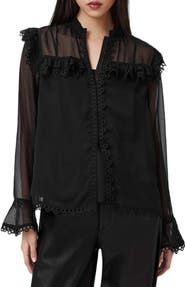 AllSaints Ciara Ruffle Shirt