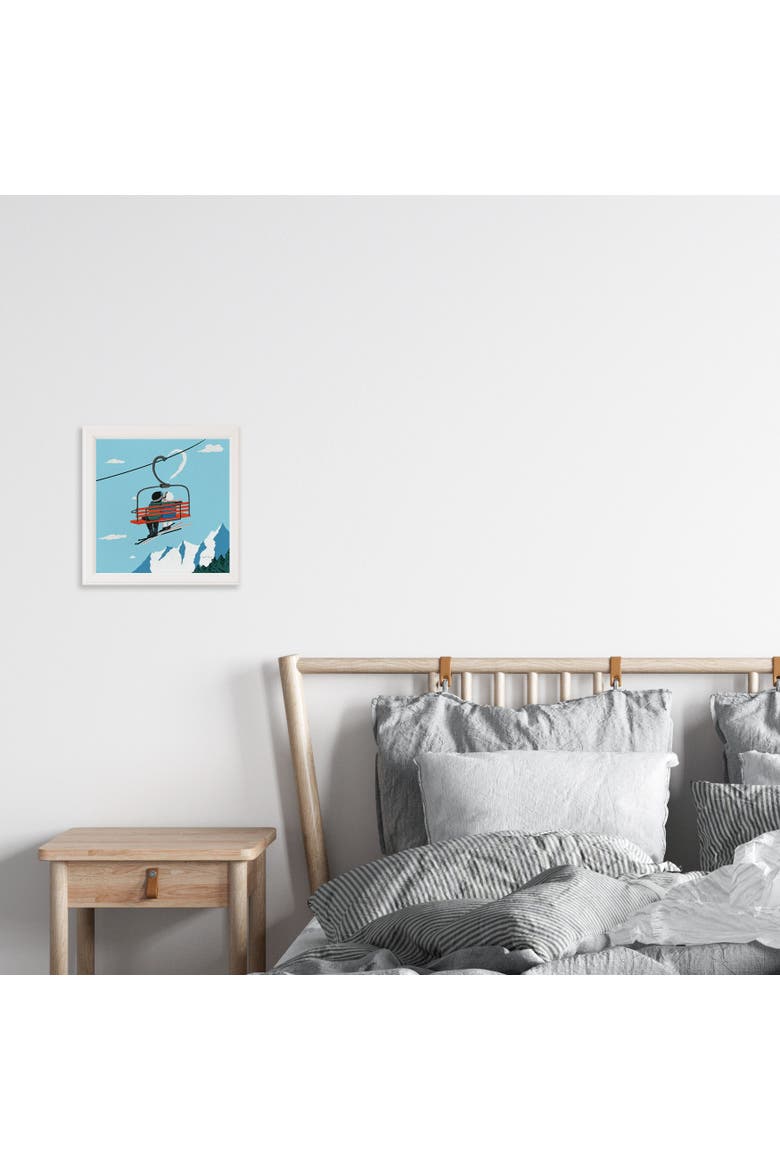 Ski Love Museum Quality 8" x 8" Art Print, Alternate, color, Multicolored