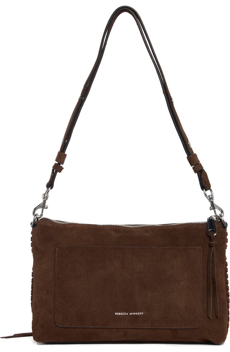 Rebecca Minkoff Darren Whipstitch Shoulder Bag, Alternate, color, Torte