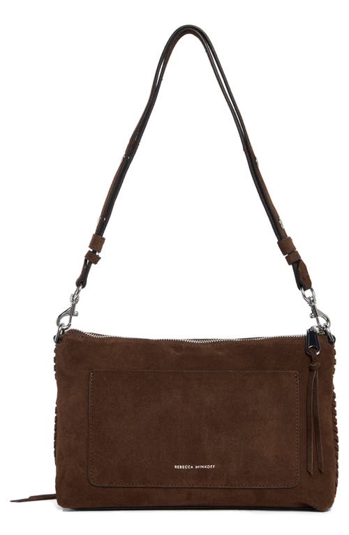 Rebecca Minkoff Darren Whipstitch Shoulder Bag In Brown