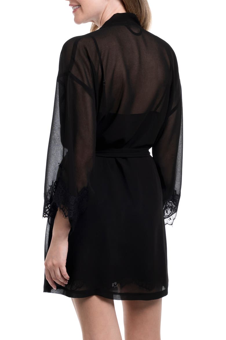 Britney Chiffon Wrap Robe, Alternate, color, BLACK